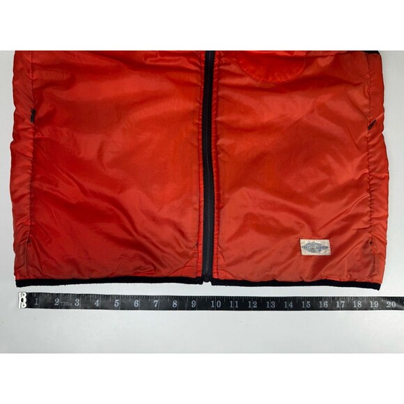 Vintage Dry Goods Reversible Quilted Vest Mens Medium Black Orange Workwear USA - Picture 12 of 16